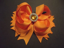 Load image into Gallery viewer, Large Hair Bow, Acrylic Stone Center
