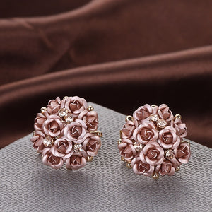 Rose Bouquet Earrings, 9 Classic Colors