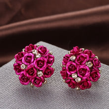 Load image into Gallery viewer, Rose Bouquet Earrings, 9 Classic Colors
