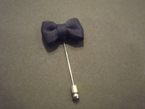 Navy Blue Bow Tie Lapel Pin
