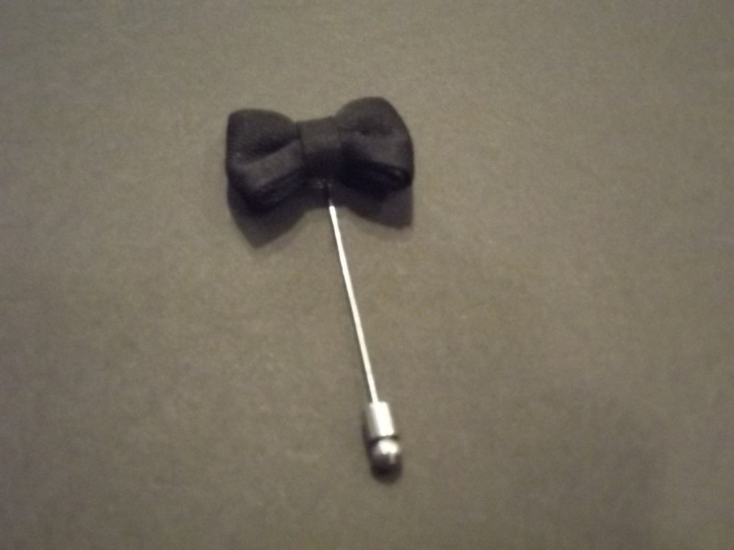 Black Bow Tie Lapel Pin