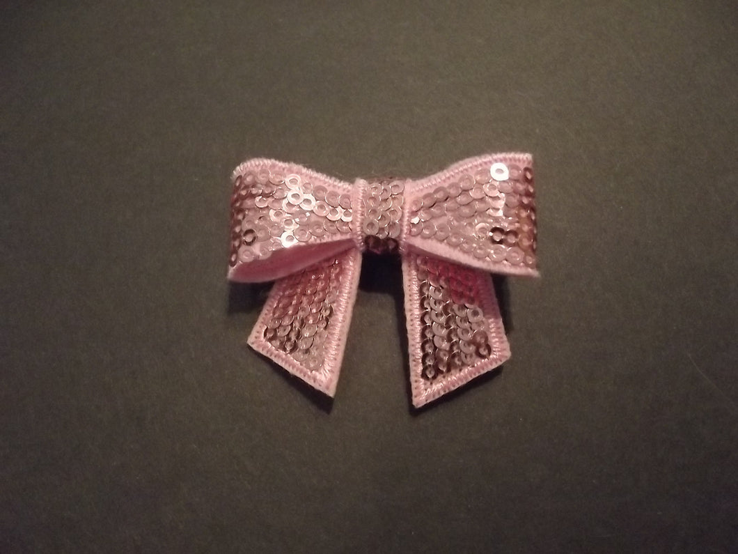 Pink Sequin Hair Bow