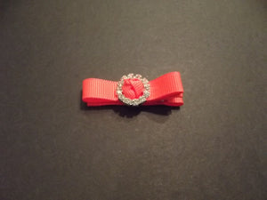 Hot Orange Small Hair Bow