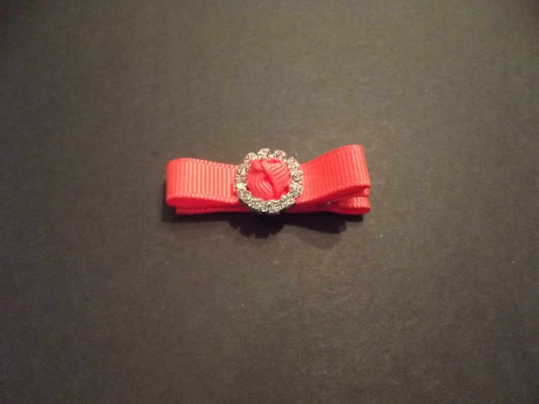 Hot Orange Small Hair Bow
