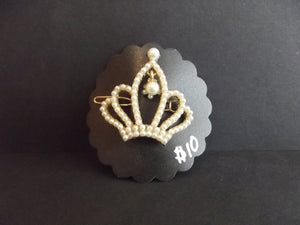 Pearl Crown Bun Barrette