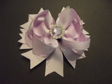 Load image into Gallery viewer, Large Hair Bow, Acrylic Stone Center
