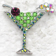 Load image into Gallery viewer, Martini Glass Brooch, 7 Classic Colors
