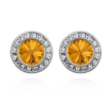 Load image into Gallery viewer, Small Crystal Halo Earrings, 9 Timeless Colors
