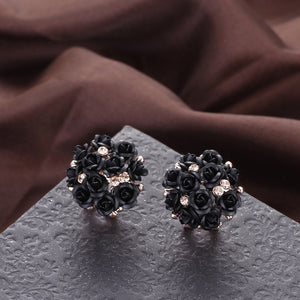 Rose Bouquet Earrings, 9 Classic Colors