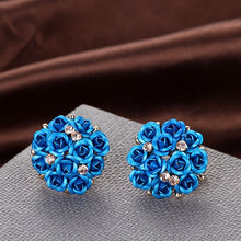 Load image into Gallery viewer, Rose Bouquet Earrings, 9 Classic Colors
