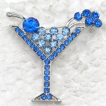 Load image into Gallery viewer, Martini Glass Brooch, 7 Classic Colors
