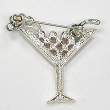 Load image into Gallery viewer, Martini Glass Brooch, 7 Classic Colors
