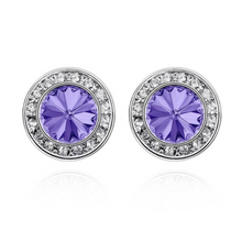 Load image into Gallery viewer, Small Crystal Halo Earrings, 9 Timeless Colors

