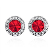 Load image into Gallery viewer, Small Crystal Halo Earrings, 9 Timeless Colors
