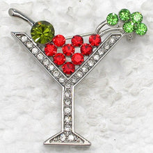 Load image into Gallery viewer, Martini Glass Brooch, 7 Classic Colors
