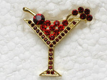 Load image into Gallery viewer, Martini Glass Brooch, 7 Classic Colors

