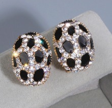 Load image into Gallery viewer, Black Beatle Earrings

